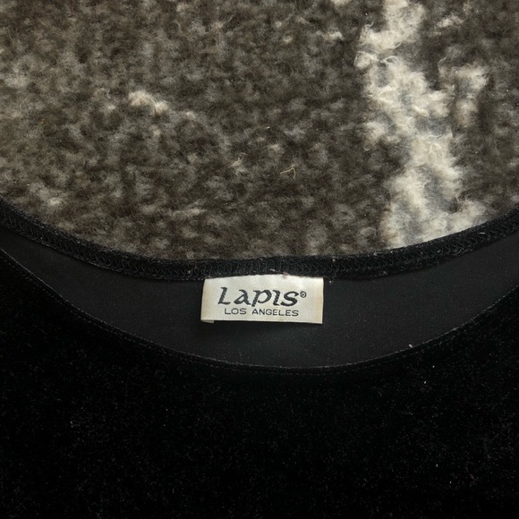 Velvet Black Crop Top - Picture 3 of 3